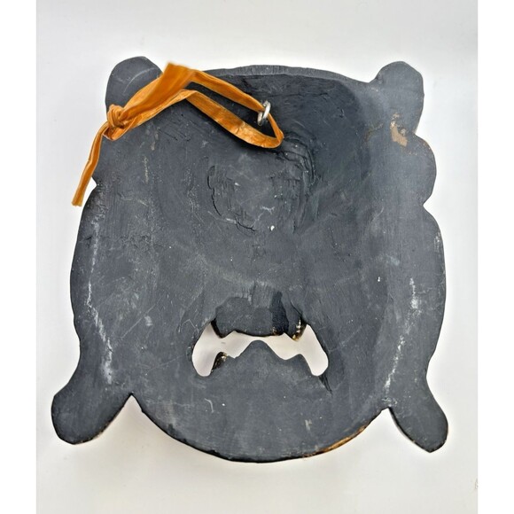 Hand Carved Mahakala Mask Wall Hanging Décor Used - Picture 10 of 13